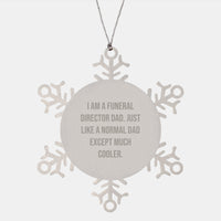 Load image into Gallery viewer, Funny Funeral Director Gifts from Dad Snowflake Ornament for Funeral Director Men, Unique Christmas Unique Gifts from Dad for Funeral Director Friends, Family - Image 1
