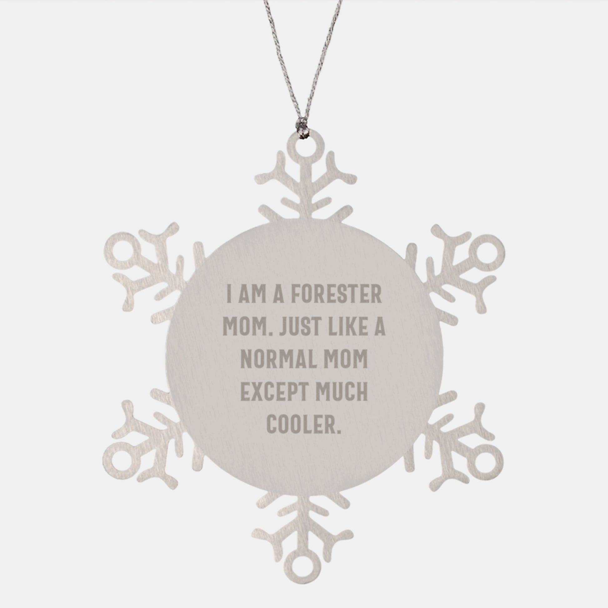 Cool Forester Mom Snowflake Ornaments, Funny Gifts from Family, Friends, or Coworkers, Perfect for Forester Women, Men, or Kids on Christmas Unique Gifts - Image 1