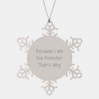 Load image into Gallery viewer, Forester Inspired Snowflake Ornaments Gifts from Men to Friends, Christmas Unique Snowflakes Ornaments, Funny Snowflake Quotes, Forester Lover - Image 1
