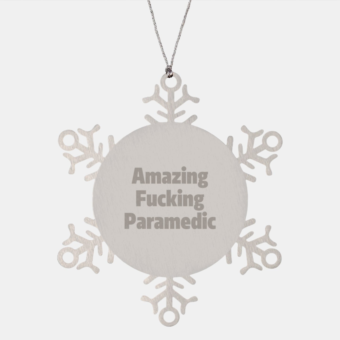 Rescue Worker Gifts from Friends - Funny Snowflake Ornament for Rescue Worker Men - Christmas Unique Gift for Rescue Worker Guys - Image 1