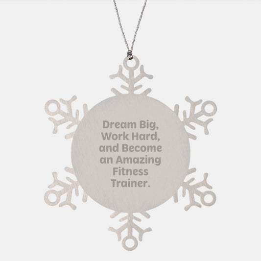 Fitness Trainer Gifts from Family - Inspirational Snowflake Ornament for Men Friends Coworkers Women Family Christmas Unique Gifts - Image 1