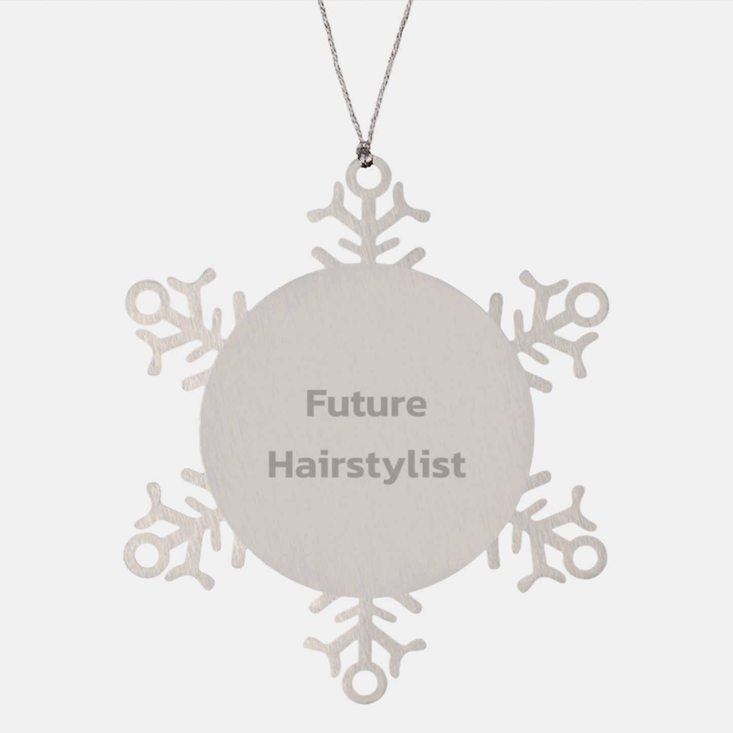Funny Future Hairstylist Gifts from Family, Snowflake Ornaments for Hairstylist Friends, Inspirational Christmas Unique Gifts for Hairstylist Women - Image 1