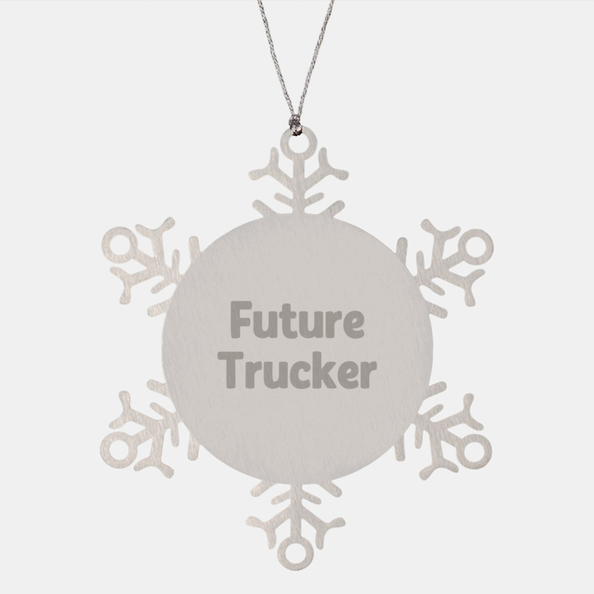 Playful Future Trucker Snowflake Christmas Ornament for Friends Gift - Image 1