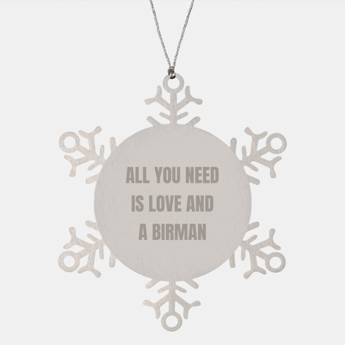 Christmas Unique Gift Birman Cat Snowflake Ornament for Her Premium Present - Image 1