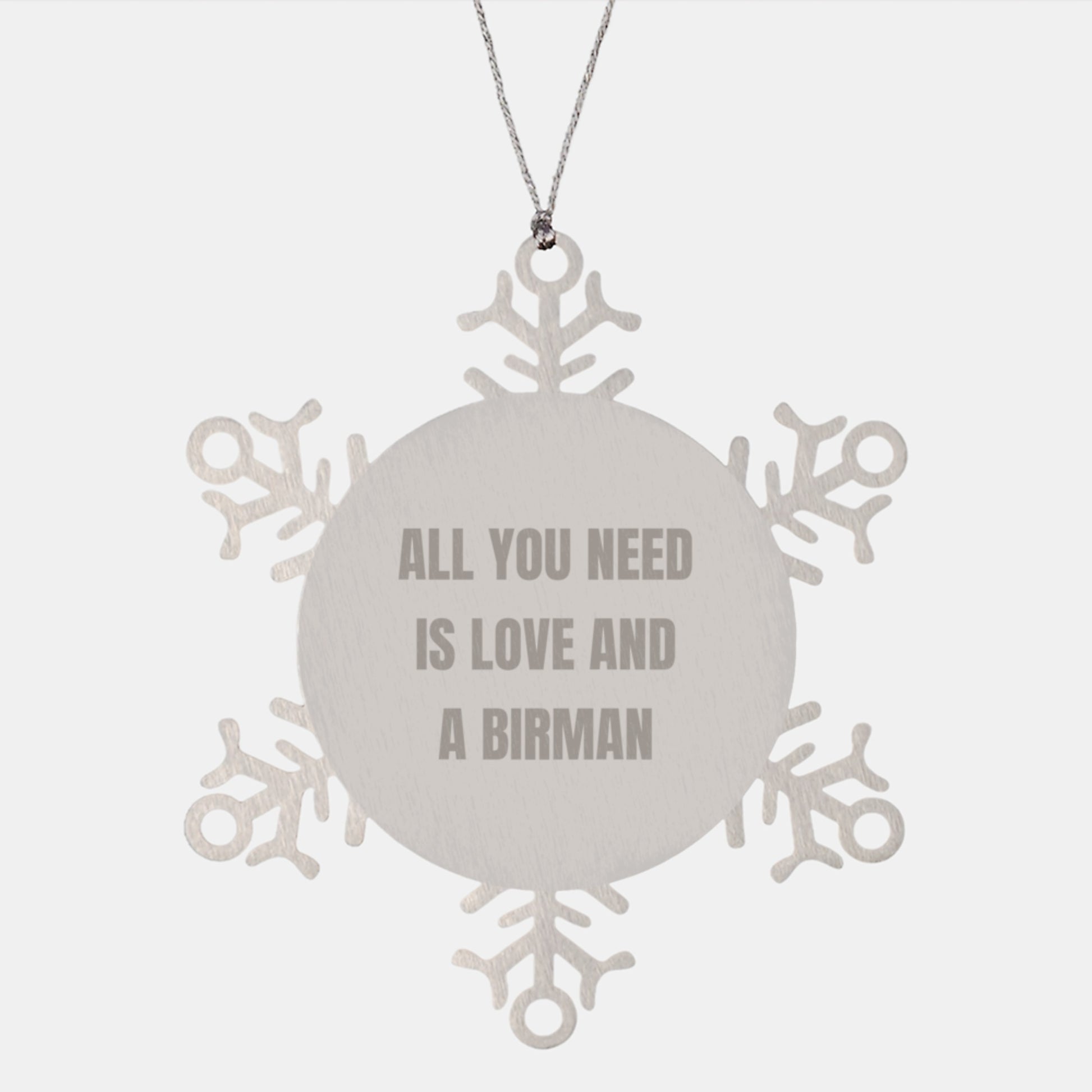 Christmas Unique Gift Birman Cat Snowflake Ornament for Her Premium Present - Image 1