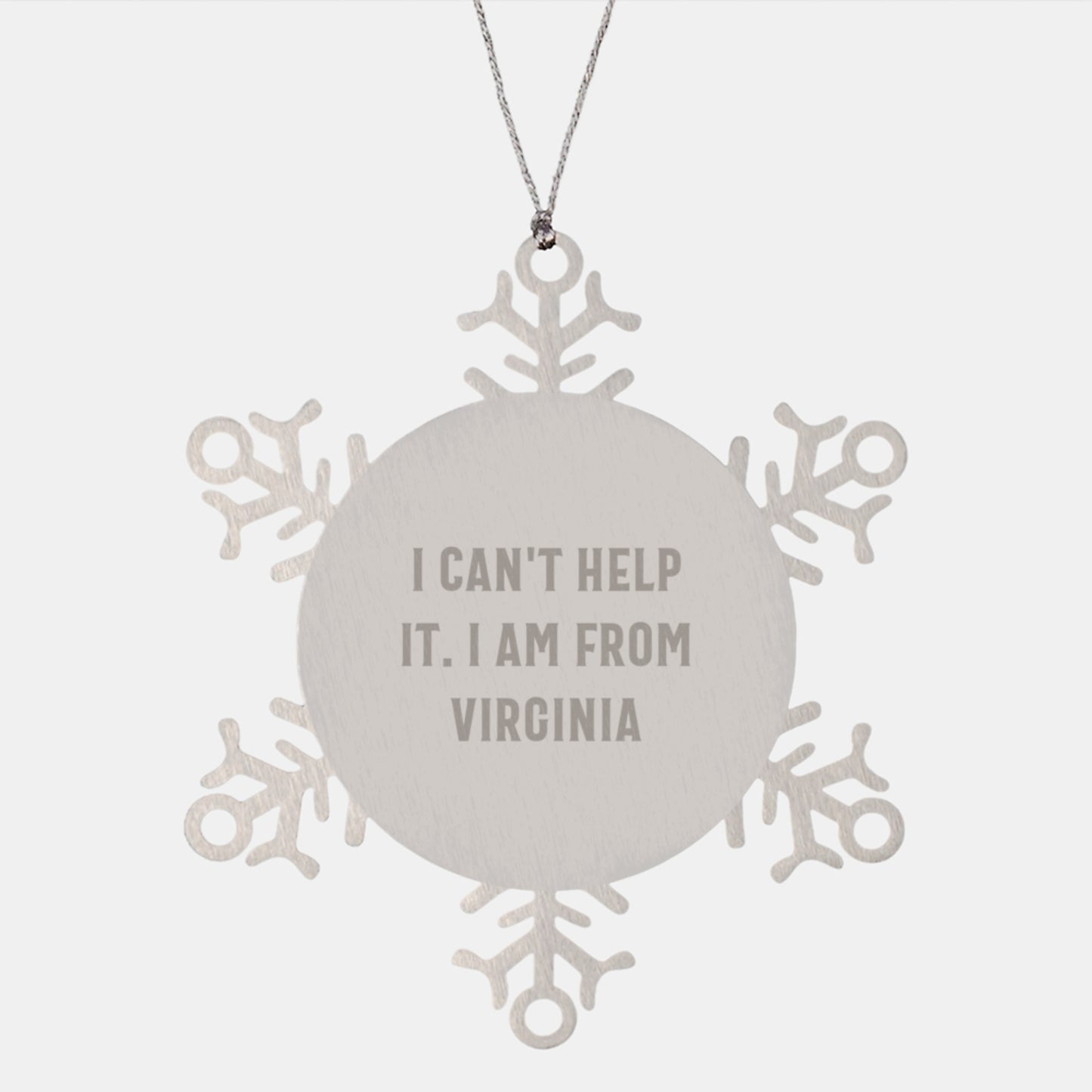 Funny 'I Am From Virginia' Snowflake Ornament Gifts from Virginia Lovers - Image 1