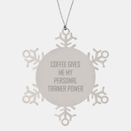 Inspirational Personal Trainer Snowflake Ornament for Friends Xmas Gift - Image 1