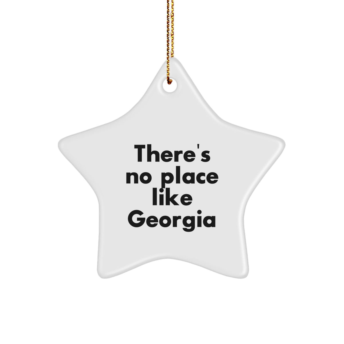 Christmas Unique Gift Georgia Star Ornament for Her No Place Like Georgia - Image 1