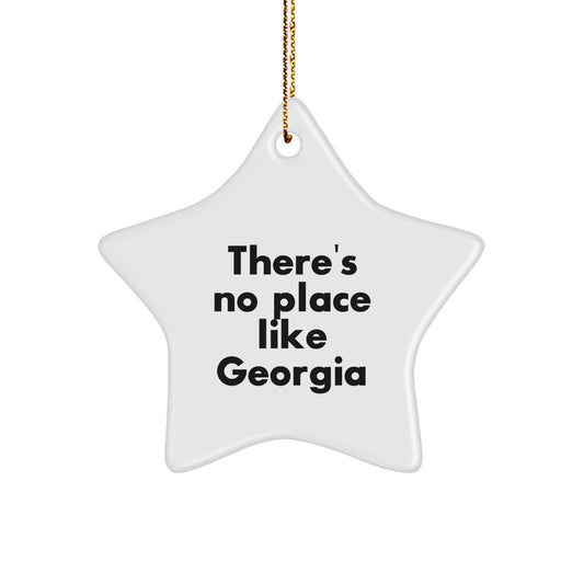Christmas Unique Gift Georgia Star Ornament for Her No Place Like Georgia - Image 1