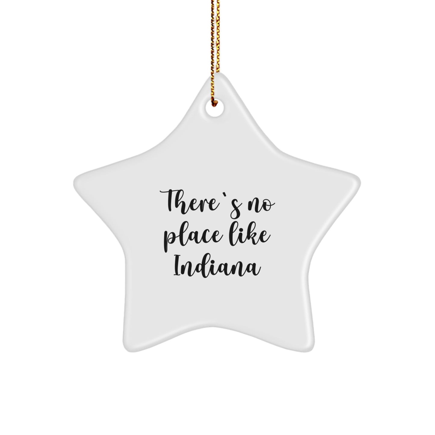 Funny Quote Indiana Gifts for Indiana Men Christmas Star Ornament, Gifts from Men to Indiana Men, Indiana Star Shaped Decorations, Indiana Unique Decor Gifts, Indiana Star Ornaments for Christmas - Image 1