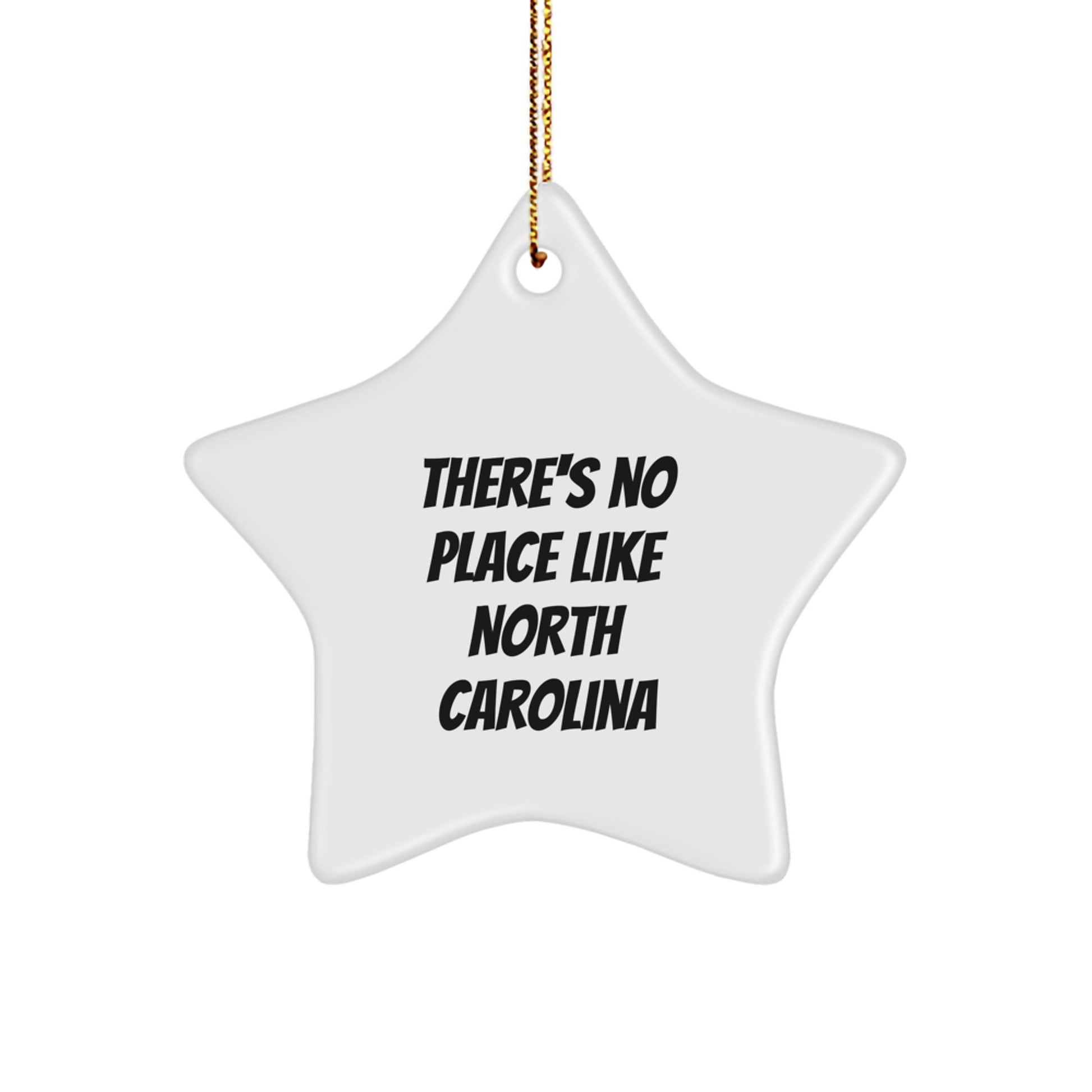 North Carolina Christmas Star Ornament - Funny Gifts from Men to Friends in NC, North Carolina Star Ornament for Women, Cute Christmas Unique Gifts - Image 1