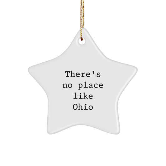 Ohio Star Ornament Gifts from Men to Friends Who Love 'There's No Place Like Ohio' Christmas Unique Gifts - Image 1