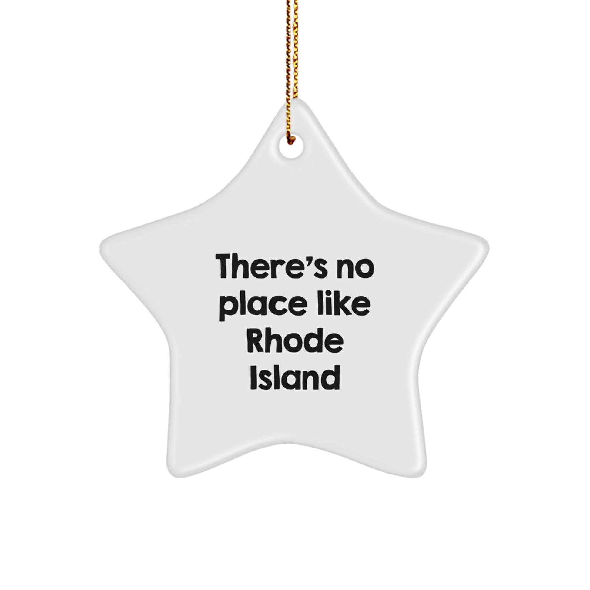 Heartfelt Rhode Island Holiday Gift for Friends Star Christmas Ornament - Image 1
