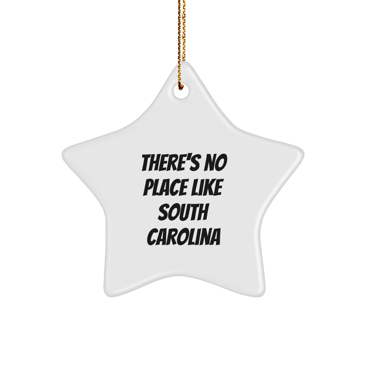 White Star Christmas Ornament Gift for Coworkers Idea - South Carolina - Image 1