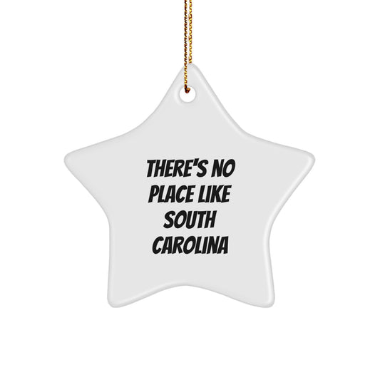 White Star Christmas Ornament Gift for Coworkers Idea - South Carolina - Image 1