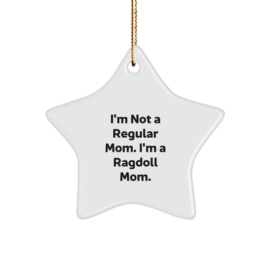 Funny Ragdoll Cat Star Ornament Gifts from Mom for Christmas Unique Decorations - Image 1