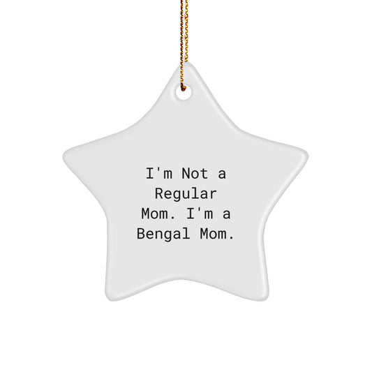 Funny Bengal Cat Mom Christmas Star Ornament Gifts from Mom to Little Bengal Cat - Image 1