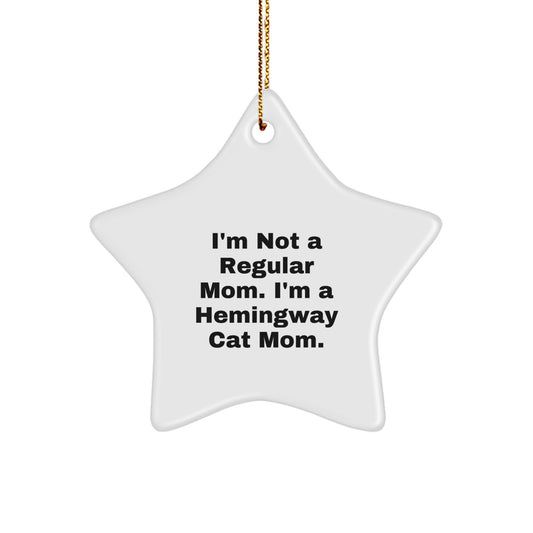 Funny Hemingway Cat Mom Gifts from Men to Friends - Star Ornament for Christmas Unique Gifts - Image 1