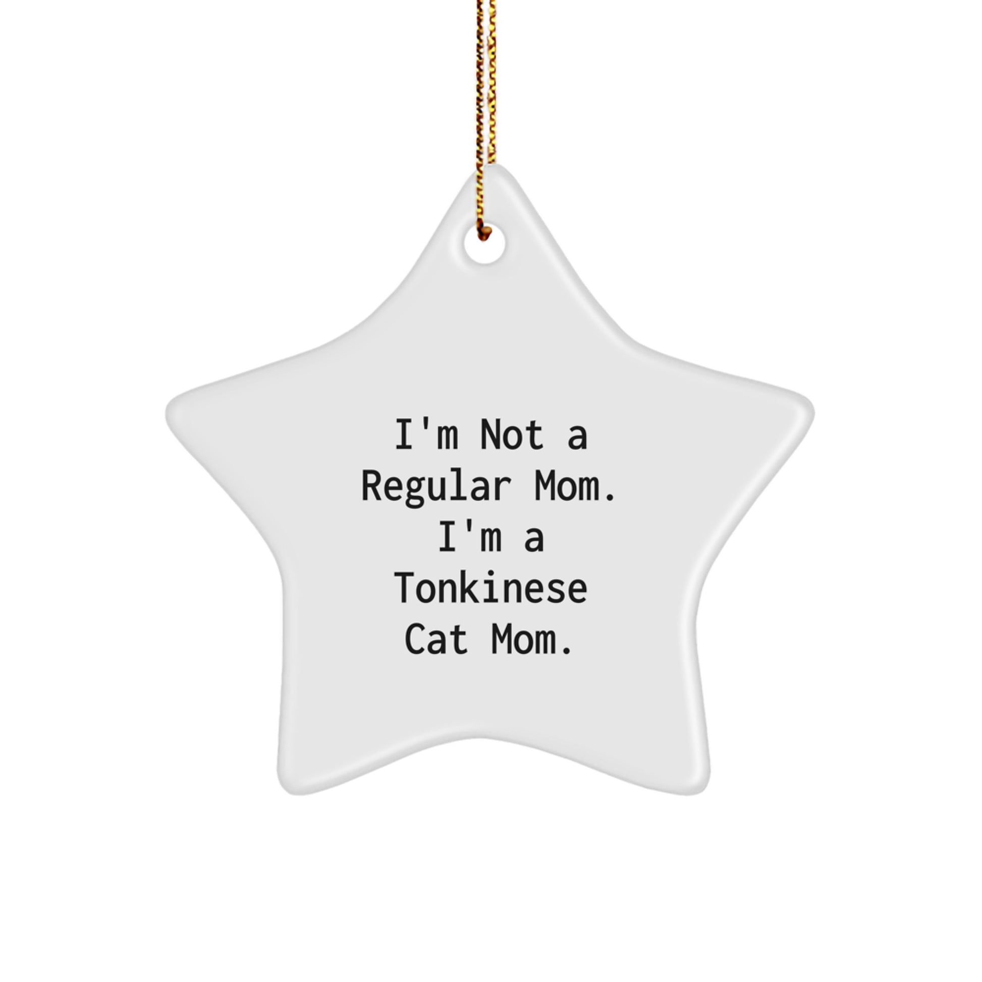 Tonkinese Cat Star Ornament Gifts from Mom for Christmas - Image 1