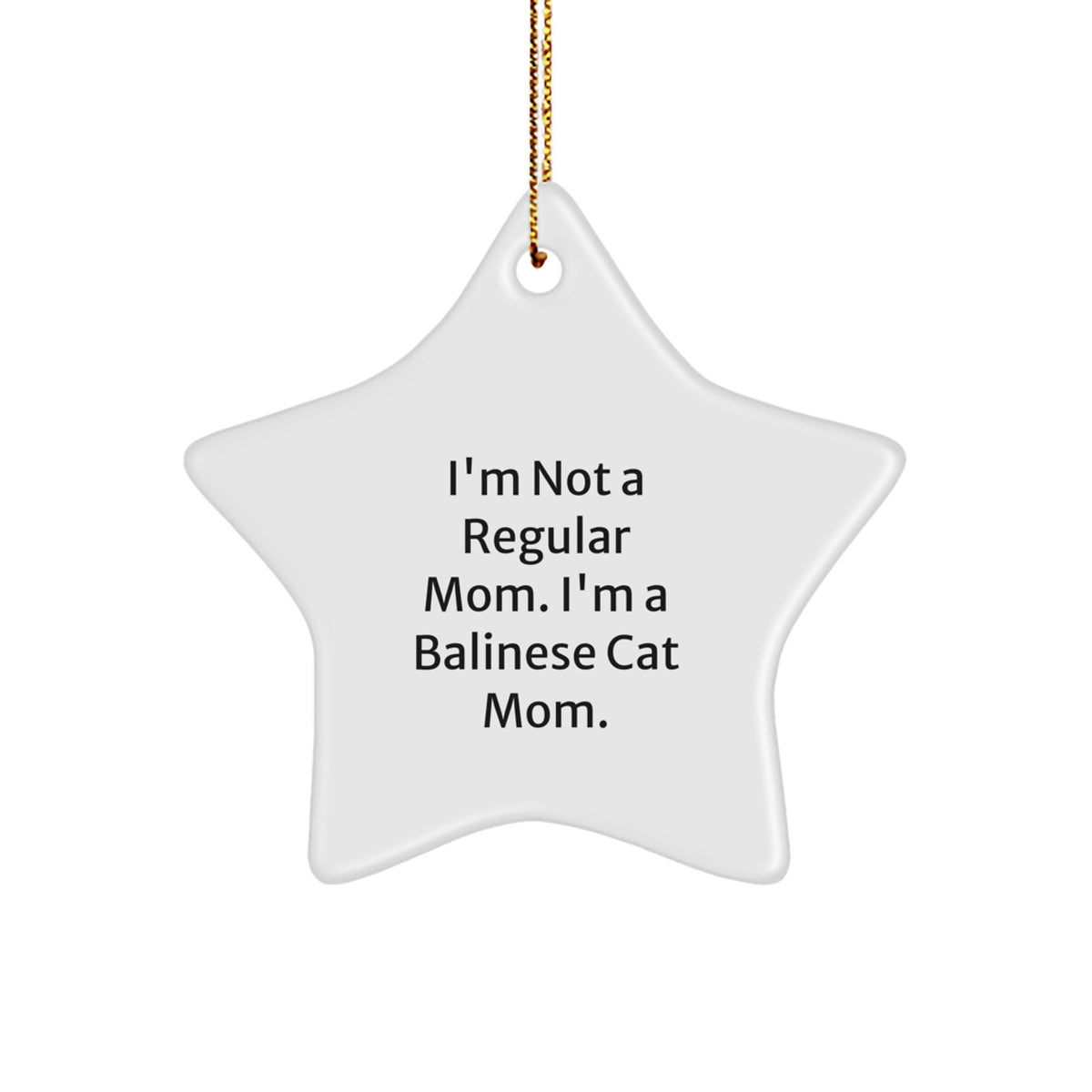 Balinese Cat Mom Bright Special Keepsake Christmas Ornament for Him Gift - Image 1