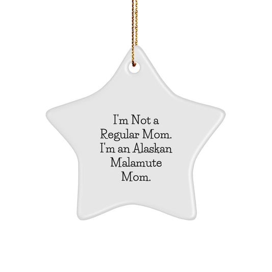 Funny Alaskan Malamute Dog Mom Star Ornament, Gifts from Mom to Alaskan Malamute Dog Lover, Unique Christmas Unique Gifts for Home Decor - Image 1