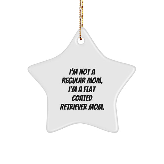 Funny Flat Coated Retriever Dog Mom Gifts, Star Ornament for Flat Coated Retriever Dog Lovers, Christmas Unique Gifts from Mom to Friends - Image 1
