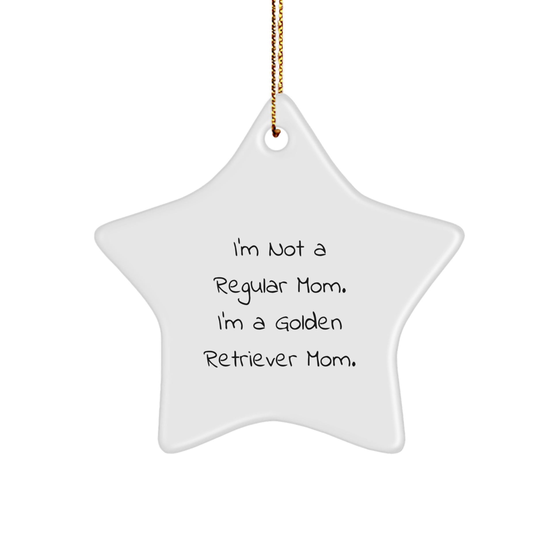 Funny Golden Retriever Mom Star Ornament Gifts from Family for Christmas - Image 1