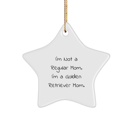 Funny Golden Retriever Mom Star Ornament Gifts from Family for Christmas - Image 1