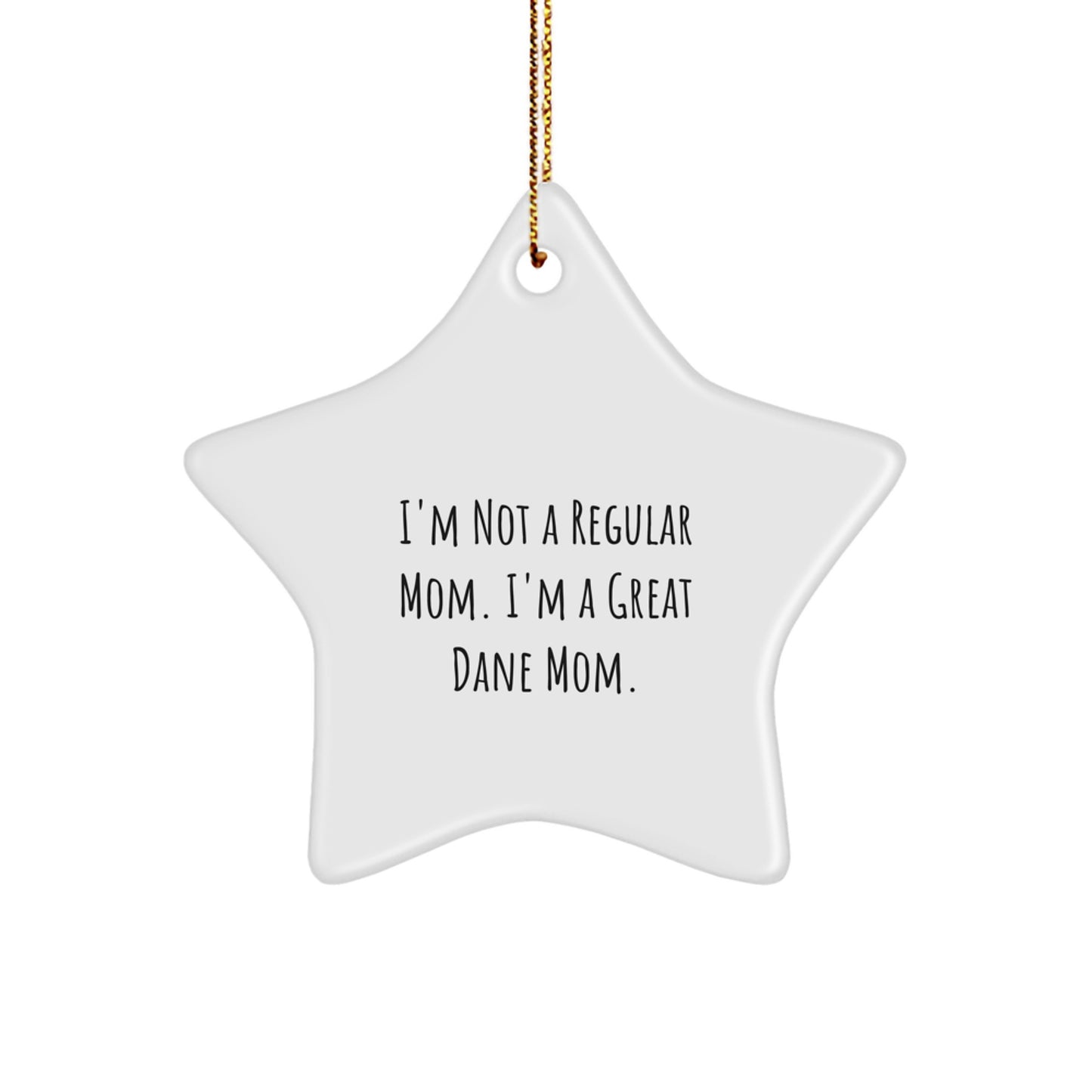 Great Dane Dog Mom Star Ornament Gifts from Family for Christmas - Image 1