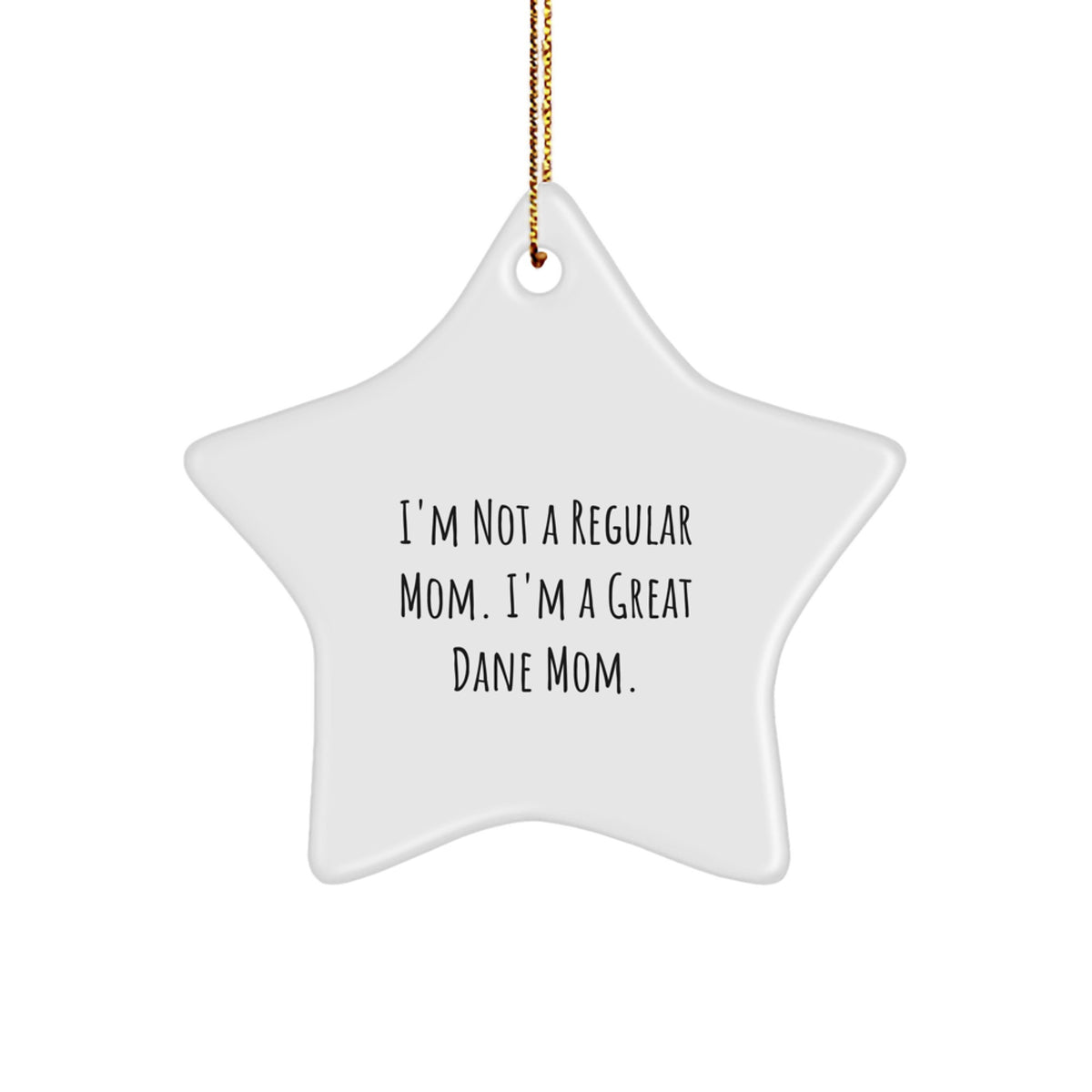 Great Dane Dog Mom Star Ornament Gifts from Family for Christmas - Image 1
