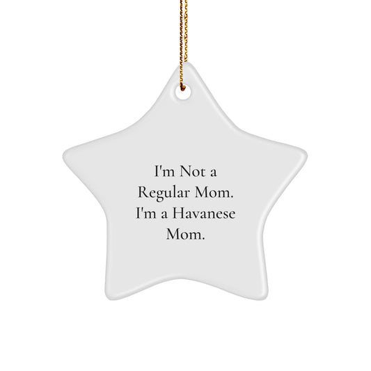 Funny Havanese Dog Mom Star Ornament for Christmas Unique Gifts from Mom to Havanese Dog Lover - Image 1