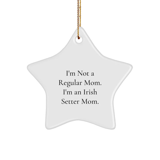 Funny Irish Setter Dog Star Ornament Gift for Dog Mom from Family, Great Unique Christmas Memorable Present for Pet Lovers - Image 1
