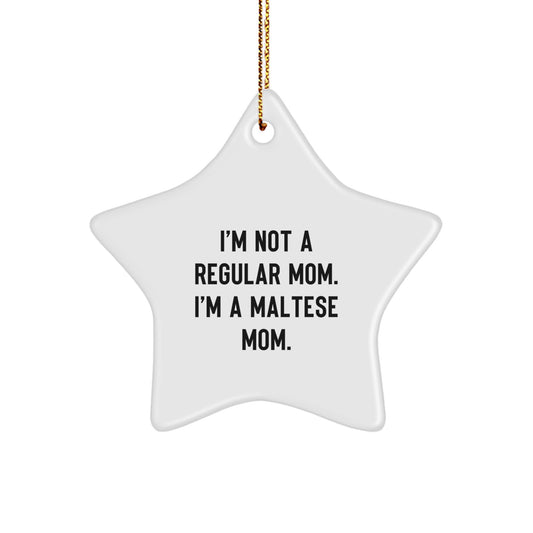 Maltese Mom Keepsake Christmas Ornament for Him Gift – Proud Pet Mom - Image 1