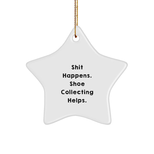 Funny Shoe Collecting Gifts from Men to Friends, Cute Star Ornament for Women, Inspirational Christmas Unique Gifts for Shoe Collecting Enthusiasts - Image 1