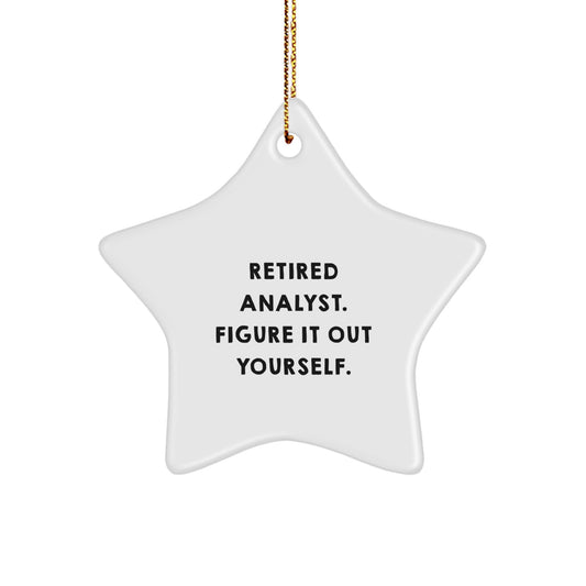Collectible Christmas Ornament for Neighbors Gift – Retired Analyst - Image 1
