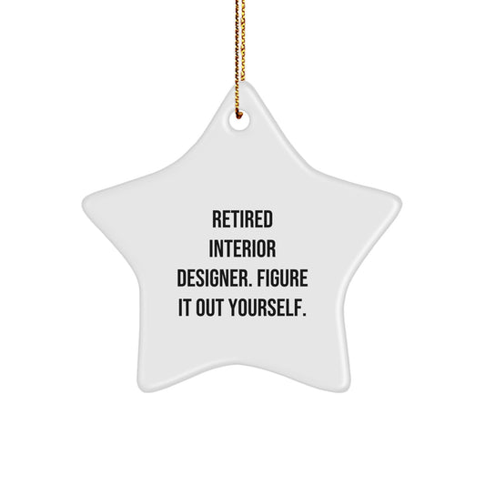 Unique Interior Designer Gifts from Friends - Funny Quote Star Ornament, Star-Shaped Decor for Christmas Unique Gifts for Interior Designer Friends - Image 1