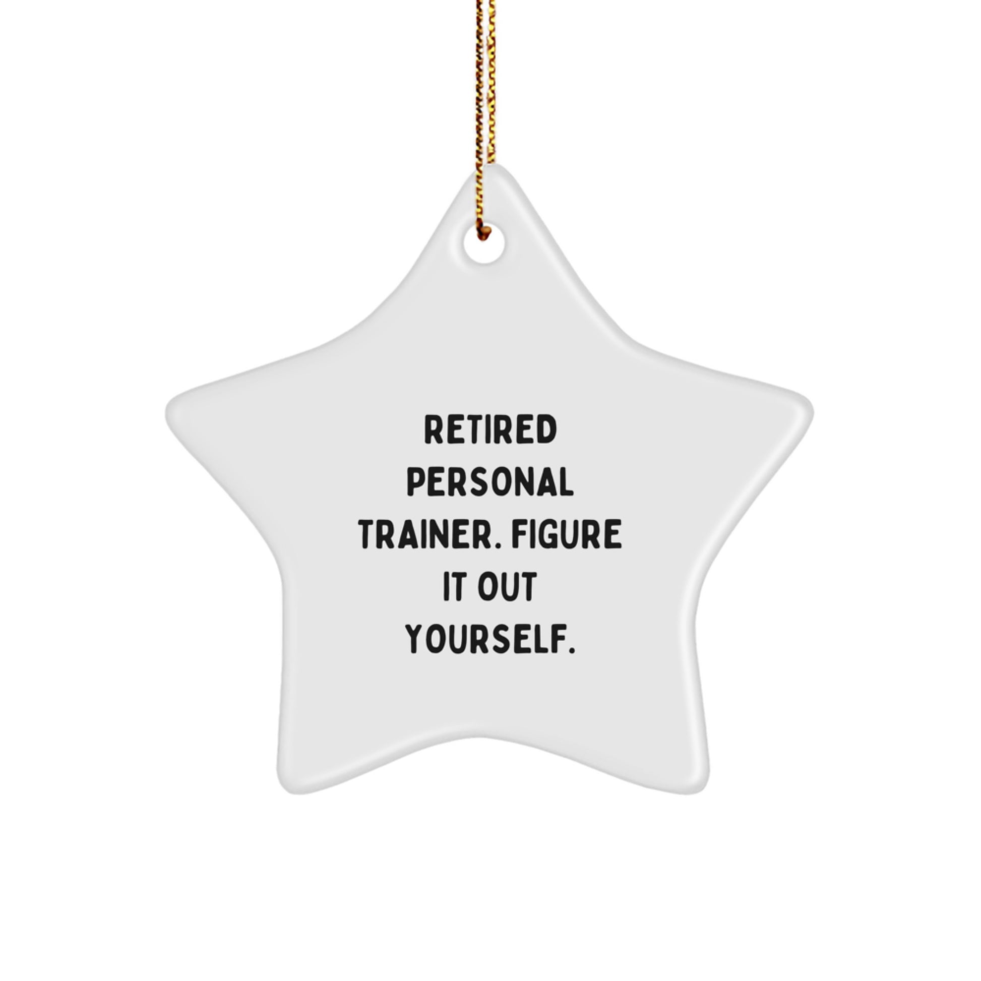 Funny Personal Trainer Gifts for Men, Gifts from Retired Personal Trainers, Star Ornament for Christmas Decoration - Image 1
