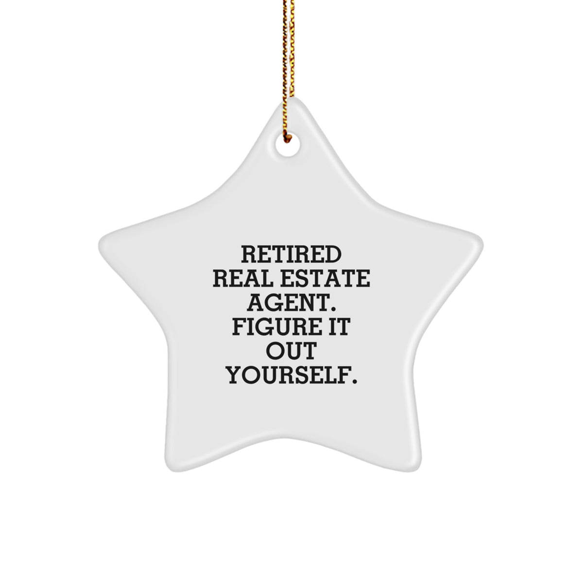 Christmas Unique Gift for Coworkers Real Estate Agent Star Ornament Idea - Image 1