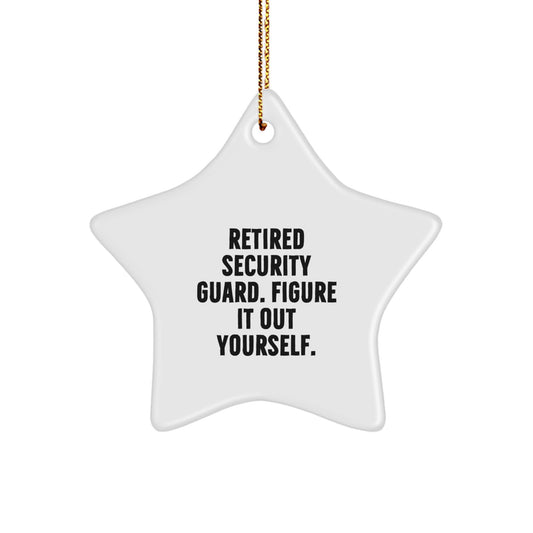 Funny Quote Security Guard Gifts from Men - Security Guard Star Ornament for Christmas Unique Gifts - Image 1