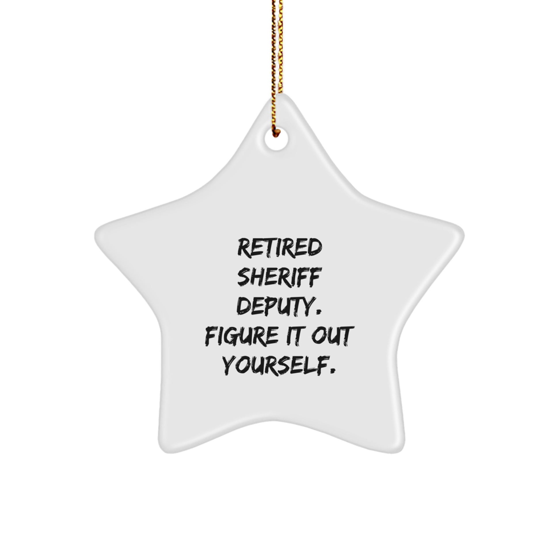 Retired Sheriff Deputy Keepsake Christmas Ornament for Him Gift - Image 1