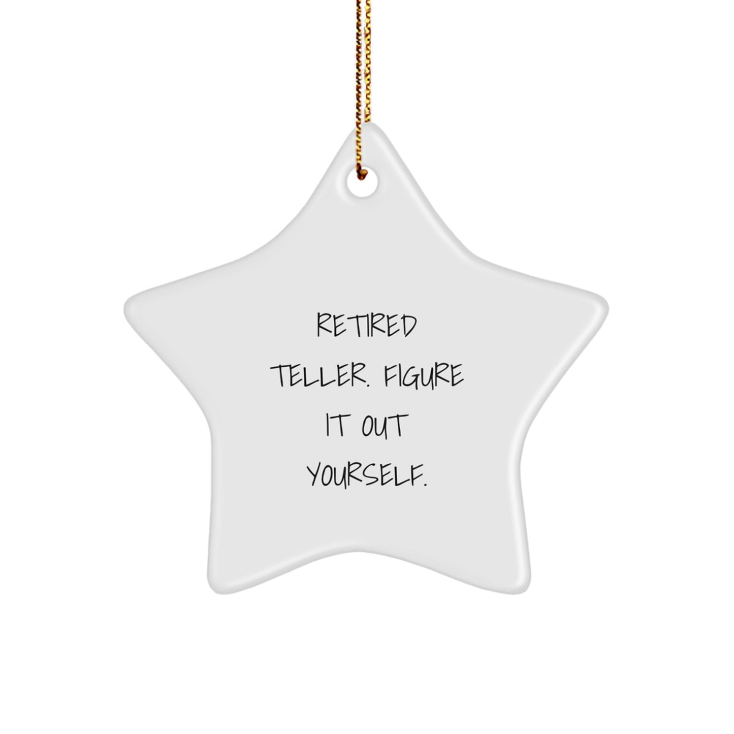 Whimsical Retired Teller Star Ornament Gift for Friends Christmas - Image 1