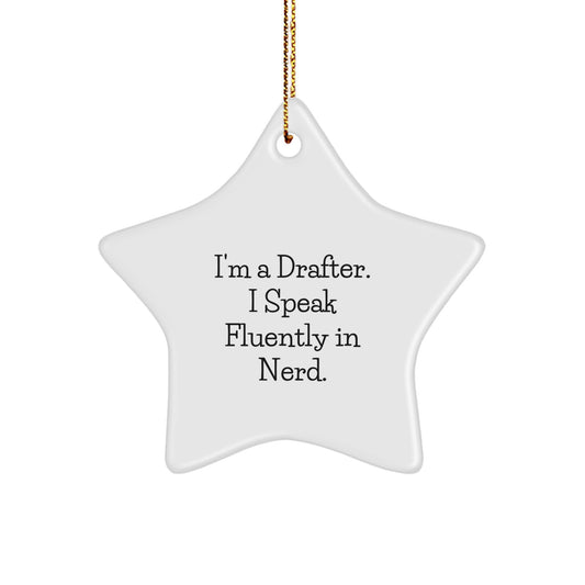 Drafter Keepsake Christmas Ornament for Him Gift - Image 1