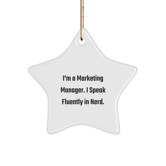 Marketing Manager Gifts from Friends - I'm A Marketing Manager Funny Star Ornament - Image 1