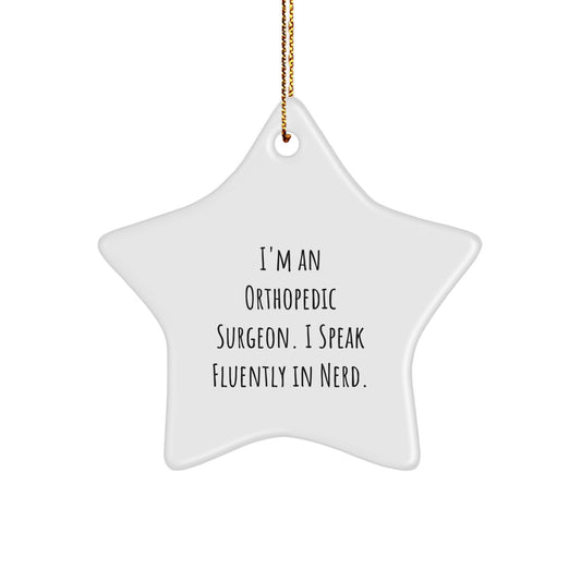 Orthopedic Surgeon Christmas Ornament Gift for Him – Speak Fluently genius - Image 1