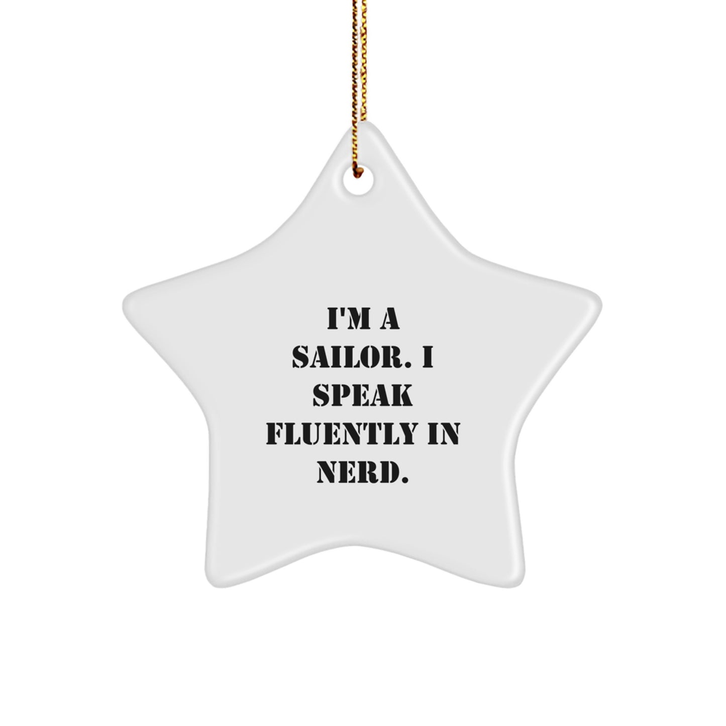 Sailor Star Christmas Ornament for Him Gift – Speak Fluently in genius - Image 1