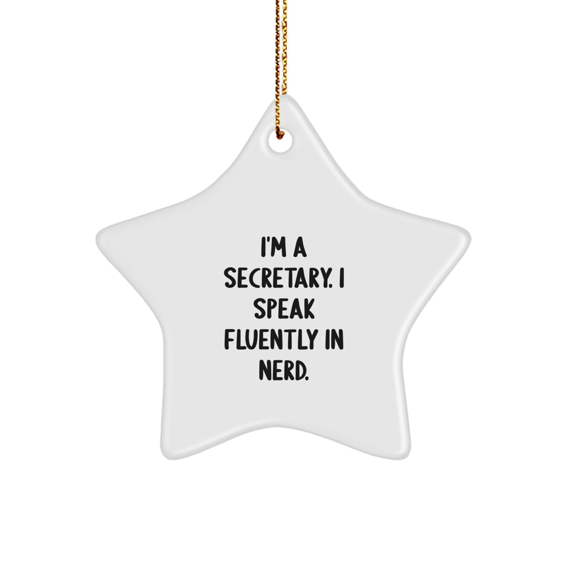 Fun and Funny Secretary Star Ornament Gifts from Men to Secretary Coworkers on Christmas - Image 1
