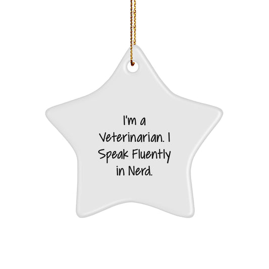 Funny Veterinarian Gifts from Friends for Veterinarians Christmas Unique Star Ornament - Image 1
