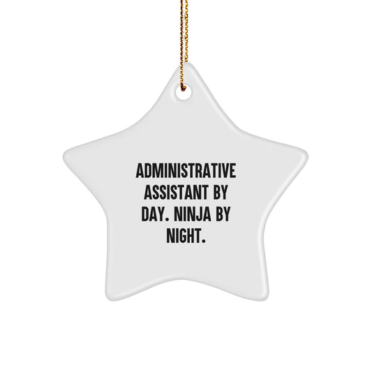 Administrative Assistant Star Ornament, Funny Office Decor for Christmas Unique Gifts from Friends, Coworkers, Family - Image 1