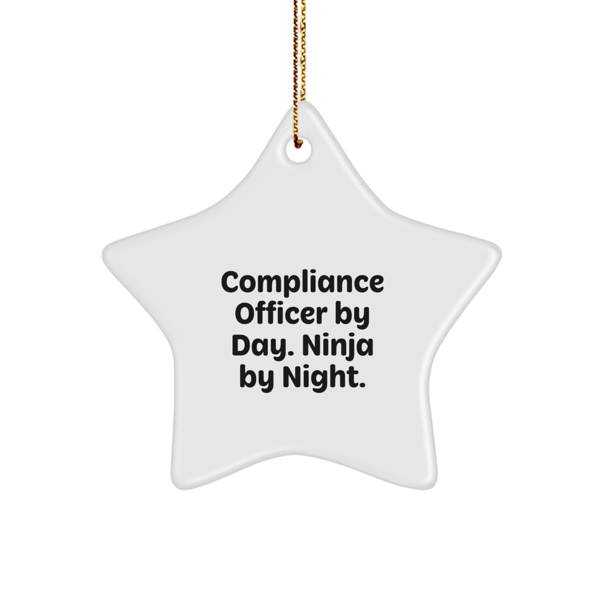 Compliance Officer Gifts from Men, Funny Star Ornament for Compliance Officer Christmas Unique Gifts - Image 1