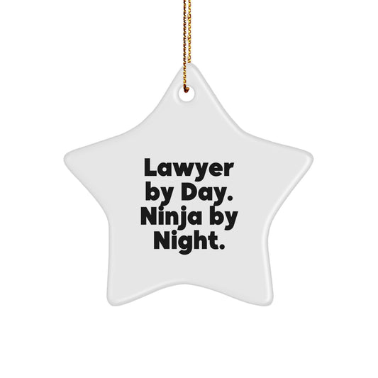 Funny Lawyer Star Ornament, Gifts for Lawyer by Men Friends Family, Christmas Unique Gifts - Image 1
